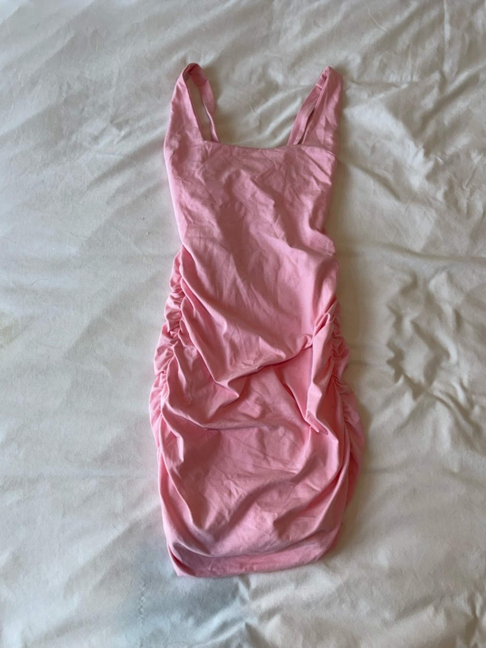 Tiger Mist Pink Ruched Tank Dress